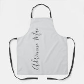 Silbergrau einfach Personalisiert Schürze (Vorderseite)