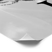 Silbergrau funkeln Happy 80. Geburtstag Poster (Ecke)