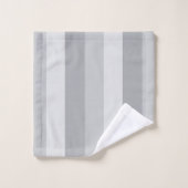 Silbergrau gestreift badhandtuch set (Waschlappen)