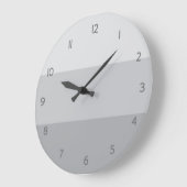 Silbergrau gestreift große wanduhr (Winkel)