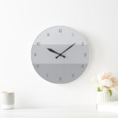 Silbergrau gestreift große wanduhr (Zuhause)