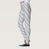 Silbergrau gestreift leggings (Links)