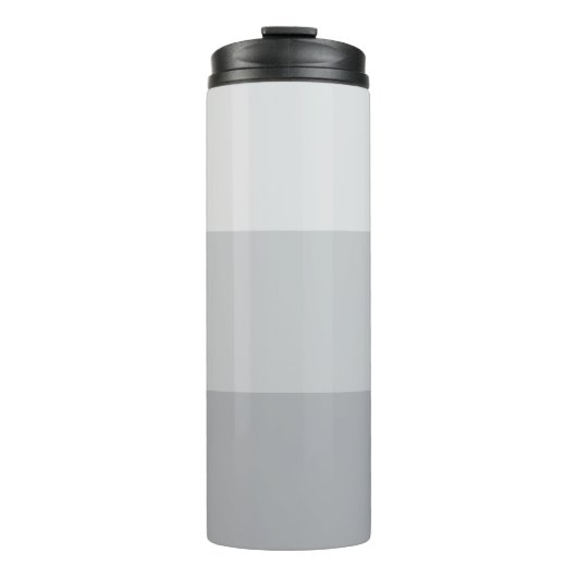 Silbergrau gestreift thermosbecher (Vorderseite)