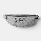 Silbergrau-Glitzer Glitzern Individuelle Name Bauchtasche (Ablage )