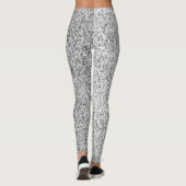 Silbergrau-Glitzer Glitzern Schwarz-weiß Leggings (Rückseite)