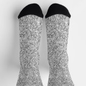 Silbergrau-Glitzer Glitzern Schwarz-weiß Socken (Oben)