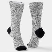 Silbergrau-Glitzer Glitzern Schwarz-weiß Socken (Gewinkelt)