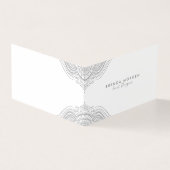 Silbergrau-Mandala Visitenkarten (Vorderseite)