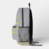 Silbergrau mit Gelb Bedruckter Rucksack (Rechts)