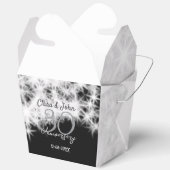 Silbergrau schwarz 30. Hochzeitstag Glitzer Geschenkschachtel (Offen)