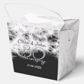 Silbergrau schwarz 30. Hochzeitstag Glitzer Geschenkschachtel (Rückseite)