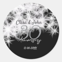 Silbergrau schwarz 30. Hochzeitstag Glitzer