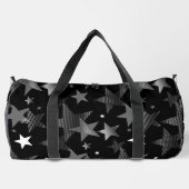 Silbergrau-Sterne-Druck Duffle Bag (Rückseite)