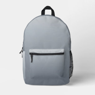 Silbergrau von tiefen zu hellen Tönen Bedruckter Rucksack