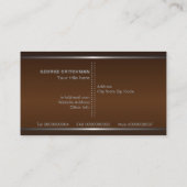 Silbergraue Chocolbraun, Monogramm Visitenkarte (Rückseite)
