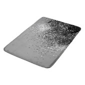 Silbergraue Dame Glitzer #1 #gliny Badematte (Schrägansicht)