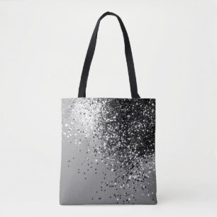 Silbergraue Dame Glitzer #1 #gliny Tasche