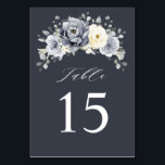 Silbergraue Elfenbeinblume Winter Rustikale Hochze Tischnummer<br><div class="desc">Die elegante,  blumengeschmückte Winterhochzeit-Tischnummer besticht durch elegante,  graue,  elfenbeinfarbene und silberne Blume. Bitte kontaktieren Sie mich für Hilfe bei der Anpassung oder wenn Sie ein anderes Produkt mit diesem Design benötigen.</div>