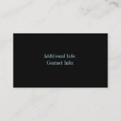 Silbergraue florale Visitenkarte 3 (Rückseite)