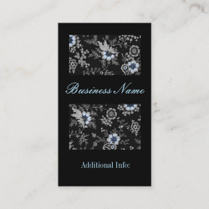 Silbergraue florale Visitenkarte 5