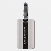 Silbergraue, gebürstete Aluminiumstruktur 2 Gepäckanhänger (Rückseite vertikal)