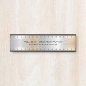 Silbergraue, gebürstete Aluminiumstruktur Türschild (Vorderseite )