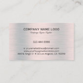 Silbergraue gebürstete Imitate aus Aluminium Visitenkarte (Rückseite)