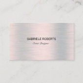 Silbergraue gebürstete Imitate aus Aluminium Visitenkarte (Vorderseite)