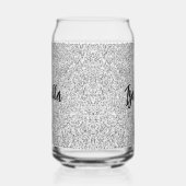 Silbergraue Glitzern, gürteliger Individuelle Name Dosenglas (Rechts)