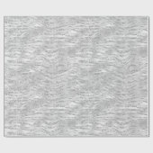 Silbergraue Imitate Glitzer Zebra Streifen Geschenkpapier (Flach)