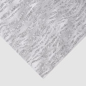 Silbergraue Imitate Glitzer Zebra Streifen Seidenpapier (Ausschnitt)