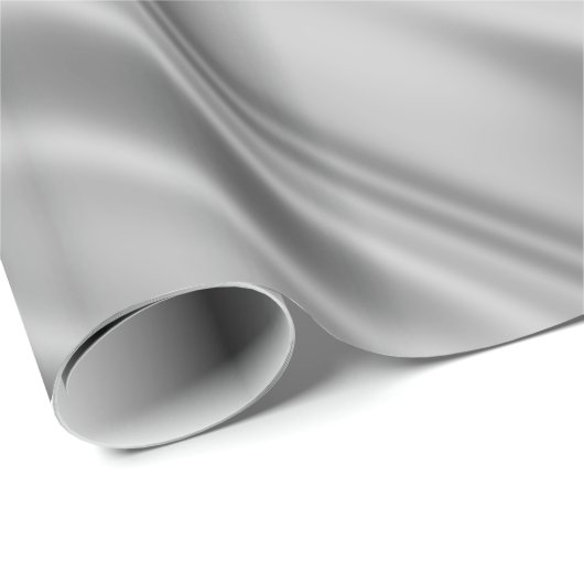 silbergraue Imitate Satin Fabric Look Geschenkpapier (Rolleneckpunkt)