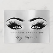 Silbergraue Lashes Makeup Artist Certificate Gift (Rückseite)