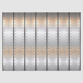 Silbergraue metallische Texturstreifen Seidenpapier