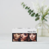 Silbergraue Produktkennzeichnungen mit Logo-Fotos  Visitenkarte (Stehend Vorderseite)