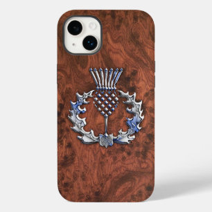 Silbergraue schottische Distel-Dekoration auf eine Case-Mate iPhone Hülle