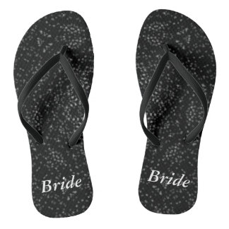 Silbergraue Speck Schwarzes Kaleidoskop Brie Badesandalen