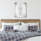 Silbergraue Sterne inspirieren Gedicht Kunst Leinwanddruck (Insitu (Schlafzimmer))