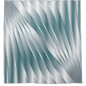 Silbergraue Strahlen Duschvorhang (Vorderseite)