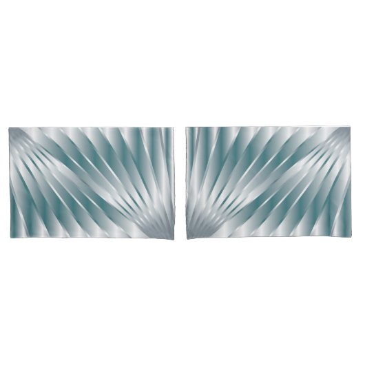 Silbergraue Strahlen Kissenbezug (Vorderseite-Set)