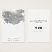 Silbergraue Tinte Glitzer Ohrring und Kette (Vorne & Hinten)