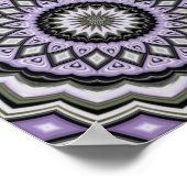 Silbergraue und Lilac-Fett-Muster Poster (Ecke)