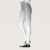 Silbergraue und weiße Leggings Glitzer (Links)