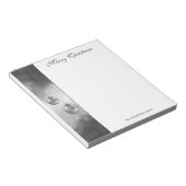 Silbergraue Weihnachtsbaumchen mit individuellem T Notizblock (angewinkelt)