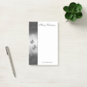 Silbergraue Weihnachtsbaumchen mit individuellem T Post-it Klebezettel (Büro)