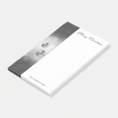 Silbergraue Weihnachtsbaumchen mit individuellem T Post-it Klebezettel (angewinkelt)