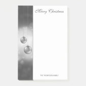 Silbergraue Weihnachtsbaumchen mit individuellem T Post-it Klebezettel (Vorderseite)