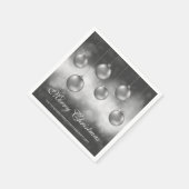 Silbergraue Weihnachtsbaumchen mit individuellem T Serviette (Ecke)