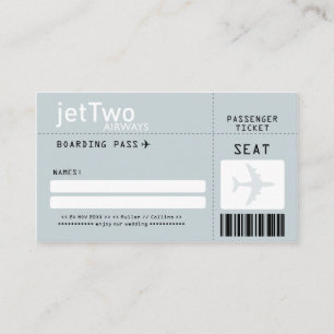 Silbergrauer Boarding-Pass-Escort/Sitzkarte Platzkarte