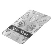 Silbergrauer Damast Magnet (Linke Seite)